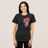 Ich habe meine Katze hier got! Foto Custom - Dark Tri-Blend Shirt (Vorderseite voll)