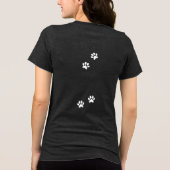 Ich habe meine Katze hier got! Foto Custom - Dark Tri-Blend Shirt (Rückseite)