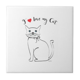 Ich habe meine Katze Liebe, Niedlich, Cool Fliese