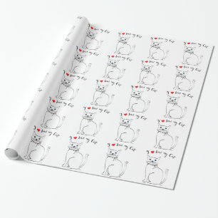 Ich habe meine Katze Liebe, Niedlich, Cool Geschenkpapier