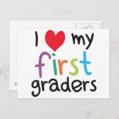 Ich habe meine Liebe des ersten Graders gehört Postkarte (Vorne/Hinten)