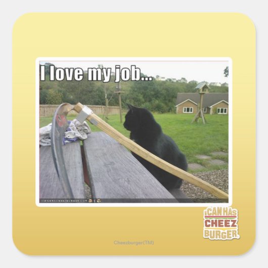 Ich habe meine Liebe Quadratischer Aufkleber (Vorderseite)