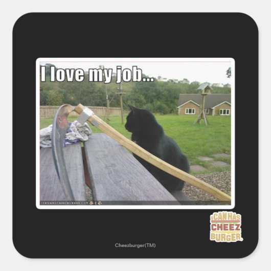 Ich habe meine Liebe Quadratischer Aufkleber (Vorderseite)