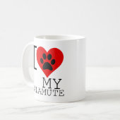 ICH HABE MEINE MALAMUTE HERZERNT KAFFEETASSE (Vorderseite Links)