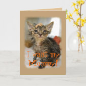 Ich habe meine Mami Gewollt! Messy Kitten Card Karte (Gelbe Blume)
