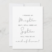 Ich habe meine Mastercard-Trauzeugin gefunden Einladung (Vorderseite)
