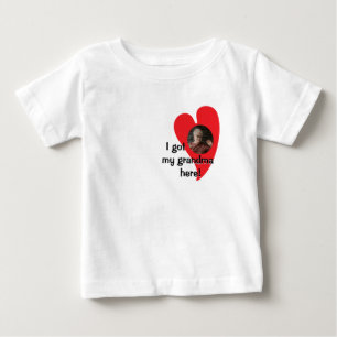 Ich habe meine Oma hier got! Foto benutzerdefinier Baby T-shirt