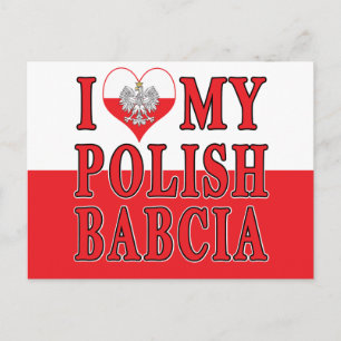 Ich habe meine polnische Babcia gehört Postkarte