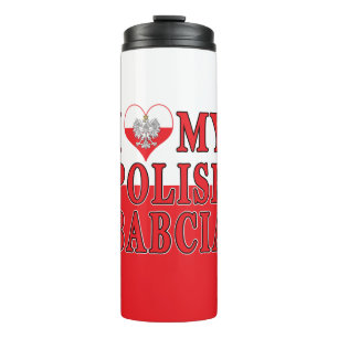 Ich habe meine polnische Babcia gehört Thermosbecher