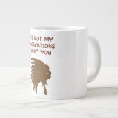 "ICH HABE MEINE RESERVIERUNGEN ÜBER DICH GOT" INDI Jumbo-Tasse (Vorderseite Rechts)