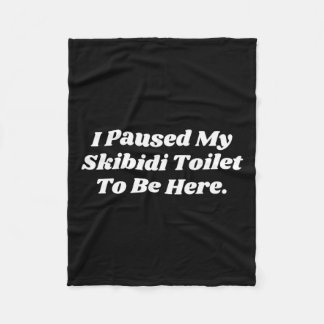 Ich habe meine Skibidi-Toilette angehalten, hier s Fleecedecke