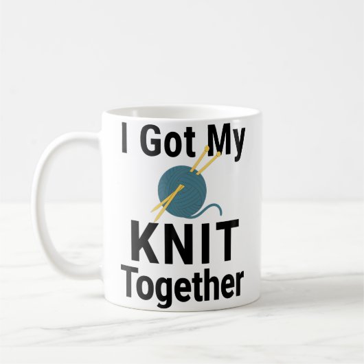 Ich habe meine Strickarbeit im Griff Kaffeetasse (Links)