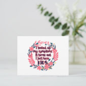 Ich habe meine Symptome nachgeschaut, es stellt si Postkarte (Stehend Vorderseite)