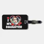Ich habe meine Tochter Personalisiertes Foto gehör Gepäckanhänger (Rückseite horizontal)