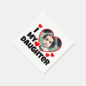 Ich habe meine Tochter Personalisiertes Foto gehör Serviette (Ecke)