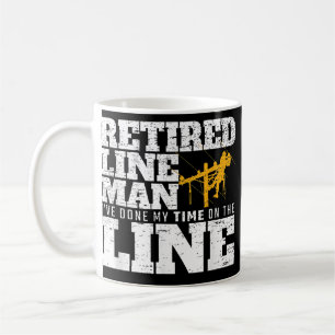 Ich habe meine Zeit auf der Linie erschöpft Linem Kaffeetasse