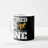 Ich habe meine Zeit auf der Linie erschöpft Linema Kaffeetasse (Vorderseite Links)