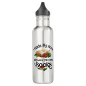 Ich habe meine Zuhause zwischen den Seiten der Büc Edelstahlflasche (Links)