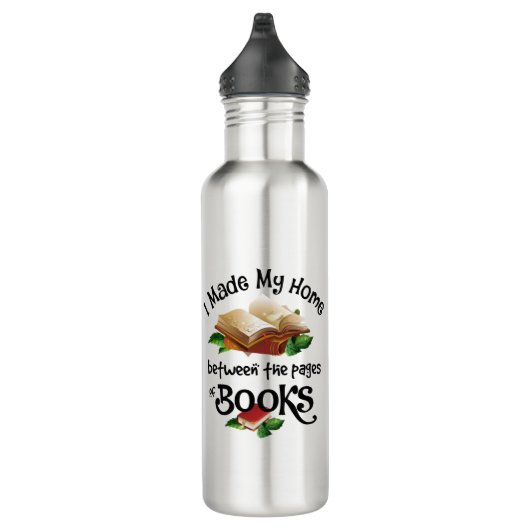 Ich habe meine Zuhause zwischen den Seiten der Büc Edelstahlflasche (Rechts)