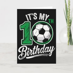 Ich habe meinen 10. Geburtstag Fußball 10 Jahre al Karte