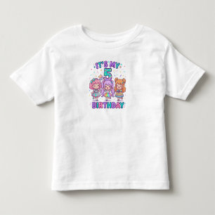 Ich habe meinen 5. Geburtstag Süße Kawaii Mädchen Kleinkind T-shirt