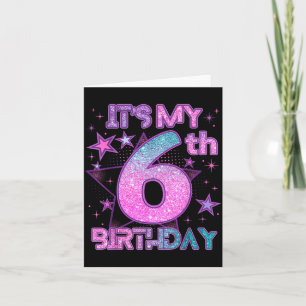Ich habe meinen 6. Geburtstag K-pop Mädchen 6 Jahr Karte