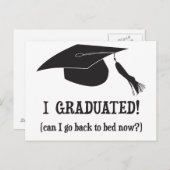 Ich habe meinen Abschluss gemacht! Kann ich jetzt Ankündigungspostkarte (Vorne/Hinten)