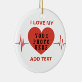 Ich habe meinen benutzerdefinierten Text und meine Keramik Ornament (Rechts)