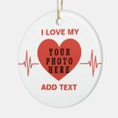 Ich habe meinen benutzerdefinierten Text und meine Keramik Ornament (Links)