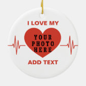 Ich habe meinen benutzerdefinierten Text und meine Keramik Ornament (Hinten)