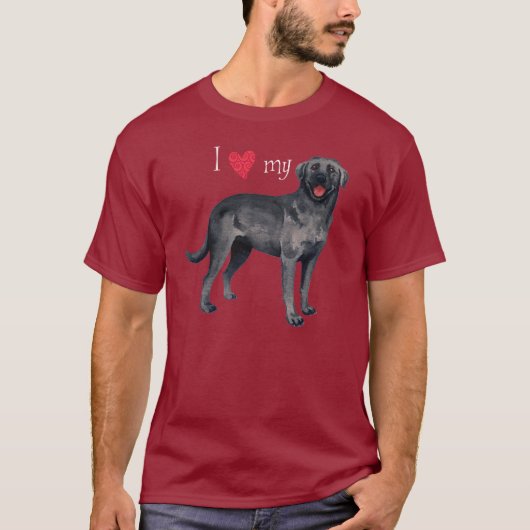 Ich habe meinen Black Lab-T - Shirt Liebe (Vorderseite)