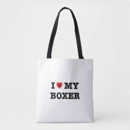 Ich habe meinen Boxer Tote Beutel gehört Tasche