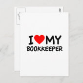 Ich habe meinen Buchhalter Liebe Postkarte (Vorne/Hinten)