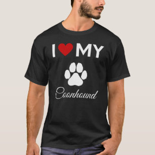 Ich habe meinen Coonhound-Hund-Sondertext Liebe T-Shirt