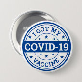 Ich habe meinen Covid-19-Impfstoff Got Button (Vorne & Hinten)