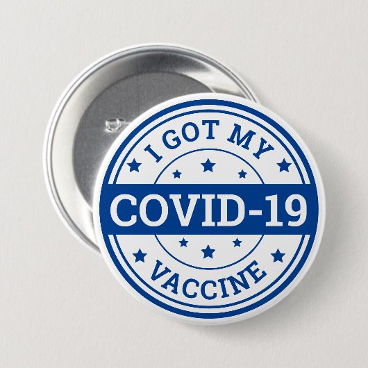 Ich habe meinen Covid-19-Impfstoff Got Button (Vorne & Hinten)