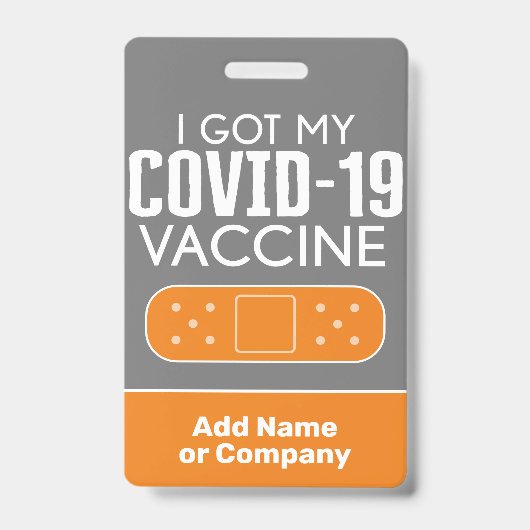 Ich habe meinen Covid-19-Impfstoff mit dem Namen B Ausweis (Front)
