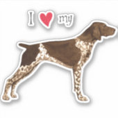 Ich habe meinen deutschen Kurzporensticker-Vinyl-S Aufkleber (Vorderseite)