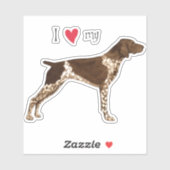 Ich habe meinen deutschen Kurzporensticker-Vinyl-S Aufkleber (Blatt)