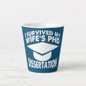 Ich habe meinen Doktortitel in "Wifes Dissertation Milchtasse (Vorderseite)