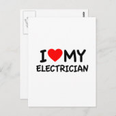 Ich habe meinen Elektriker Liebe Postkarte (Vorne/Hinten)