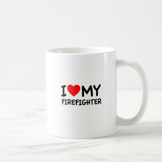 Ich habe meinen Feuerwehrmann Liebe Kaffeetasse (Rechts)