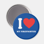 Ich habe meinen Feuerwehrmann Liebe Magnet (Vorderseite/Rückseite)