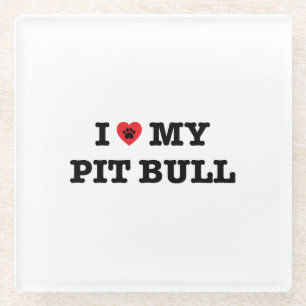 Ich habe meinen Grubenbull gehört Glasuntersetzer