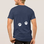 Ich habe meinen Hund hier got! Foto Custom - Dark Tri-Blend Shirt (Rückseite)