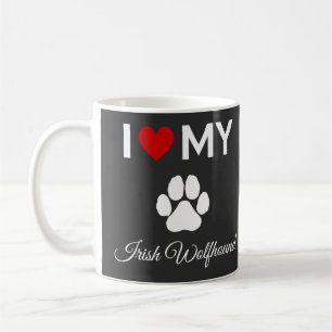 Ich habe meinen irischen Wolfhound-Hund-Sondertext Kaffeetasse