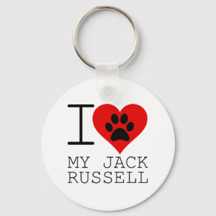 ICH HABE MEINEN JACK RUSSELL HERZLICH SCHLÜSSELANHÄNGER