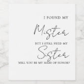 Ich habe meinen Mann gefunden, brauche aber noch m Weinetikett (Einzelnes Label)