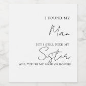 Ich habe meinen Mann gefunden, brauche aber noch m Weinetikett (Einzelnes Label)