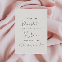 Ich habe meinen Mister gefunden, aber ich brauche